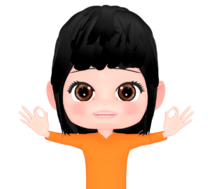 「０」を手の指で伝える女性のイラスト