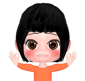 「０」手で伝える女性のイラスト