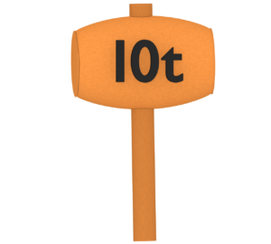 10tのハンマーのイラスト