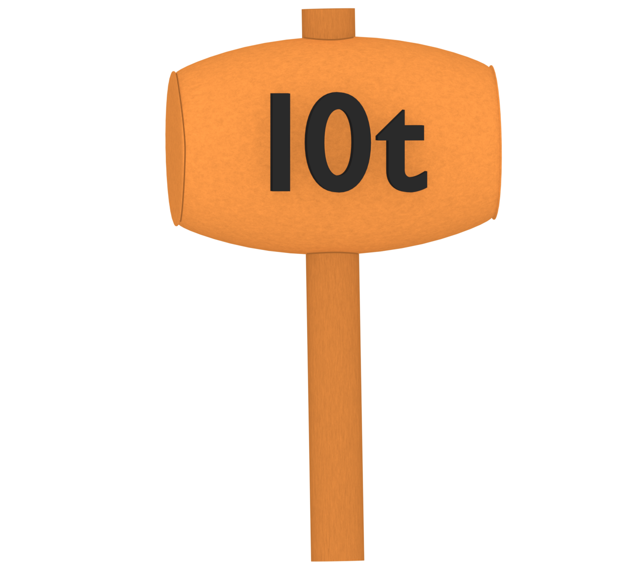 10tのハンマーのイラスト