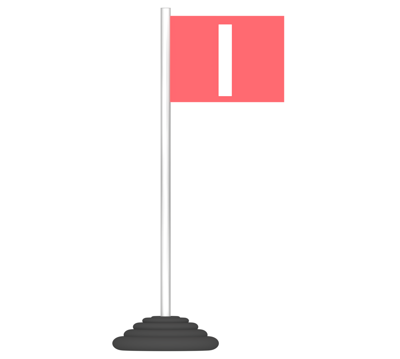 運動会の順位 1位の旗のイラスト（四角）