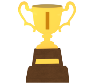 １位のトロフィーのイラスト