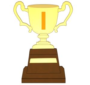 １位のトロフィーのイラスト