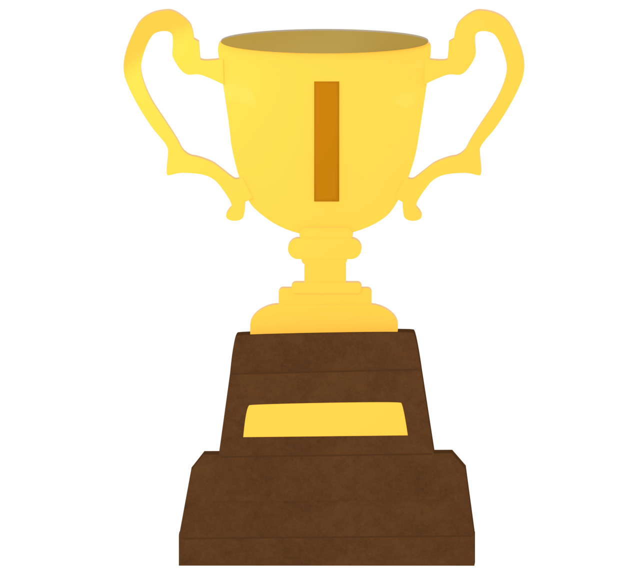 １位のトロフィーのイラスト