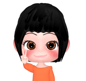 「２」を指で伝える女性のイラスト