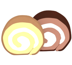 2個のロールケーキのイラスト