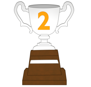 ２位のトロフィーのイラスト