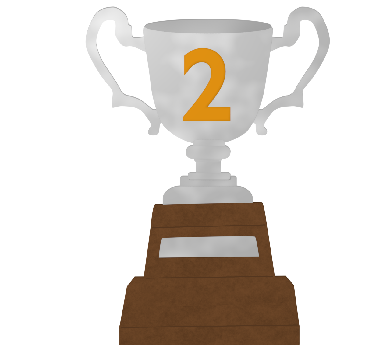 ２位のトロフィーのイラスト