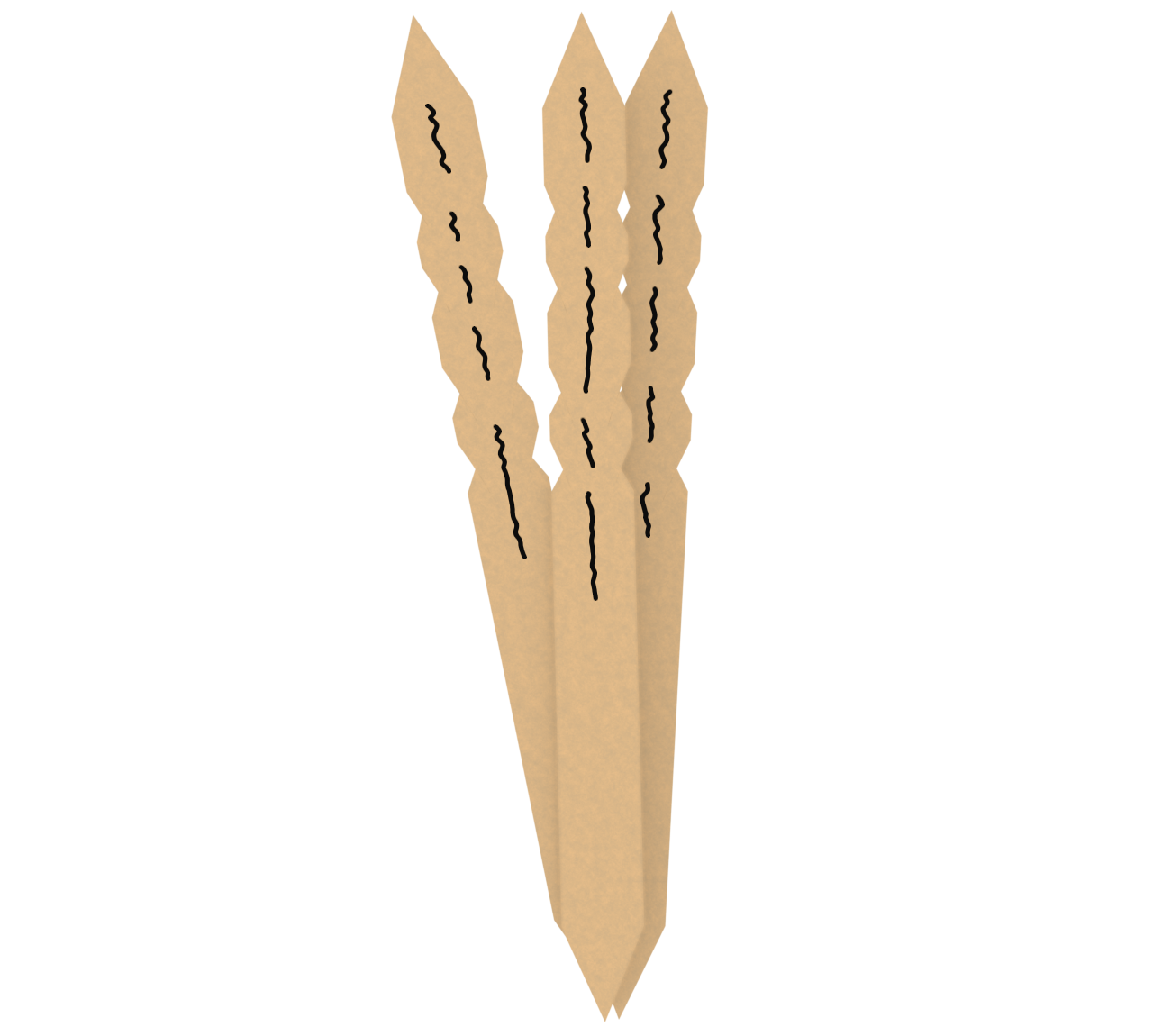 3本の文字が書かれた卒塔婆のイラスト