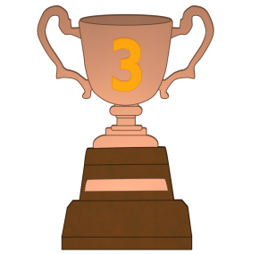 ３位のトロフィーのイラスト