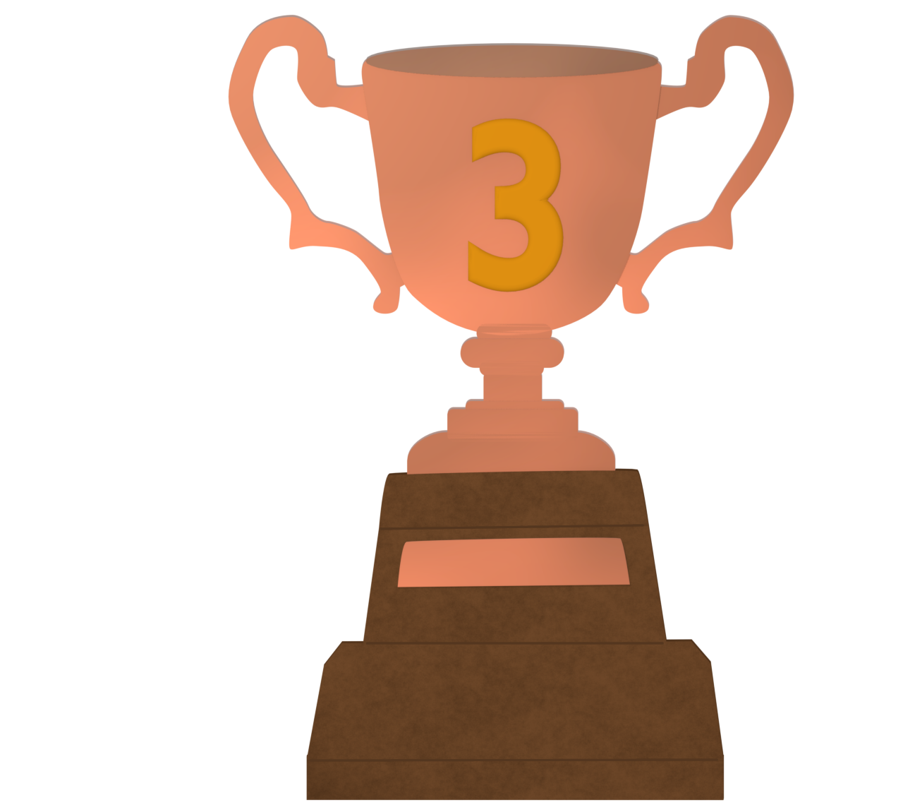 ３位のトロフィーのイラスト