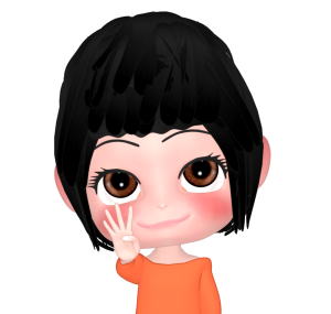 「４」の数字を指で伝える女性のイラスト