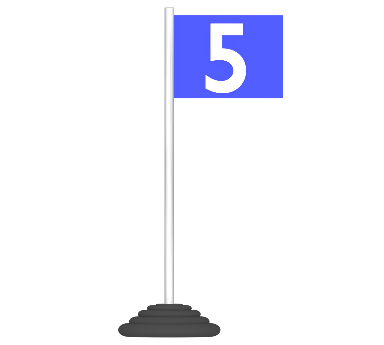 ５位の旗のイラスト（四角）