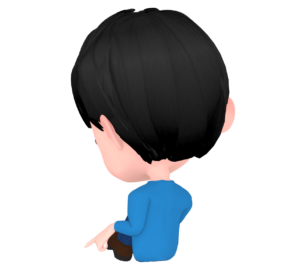 へこんでいる男性のイラスト