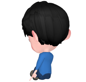 へこんでいる男性のイラスト
