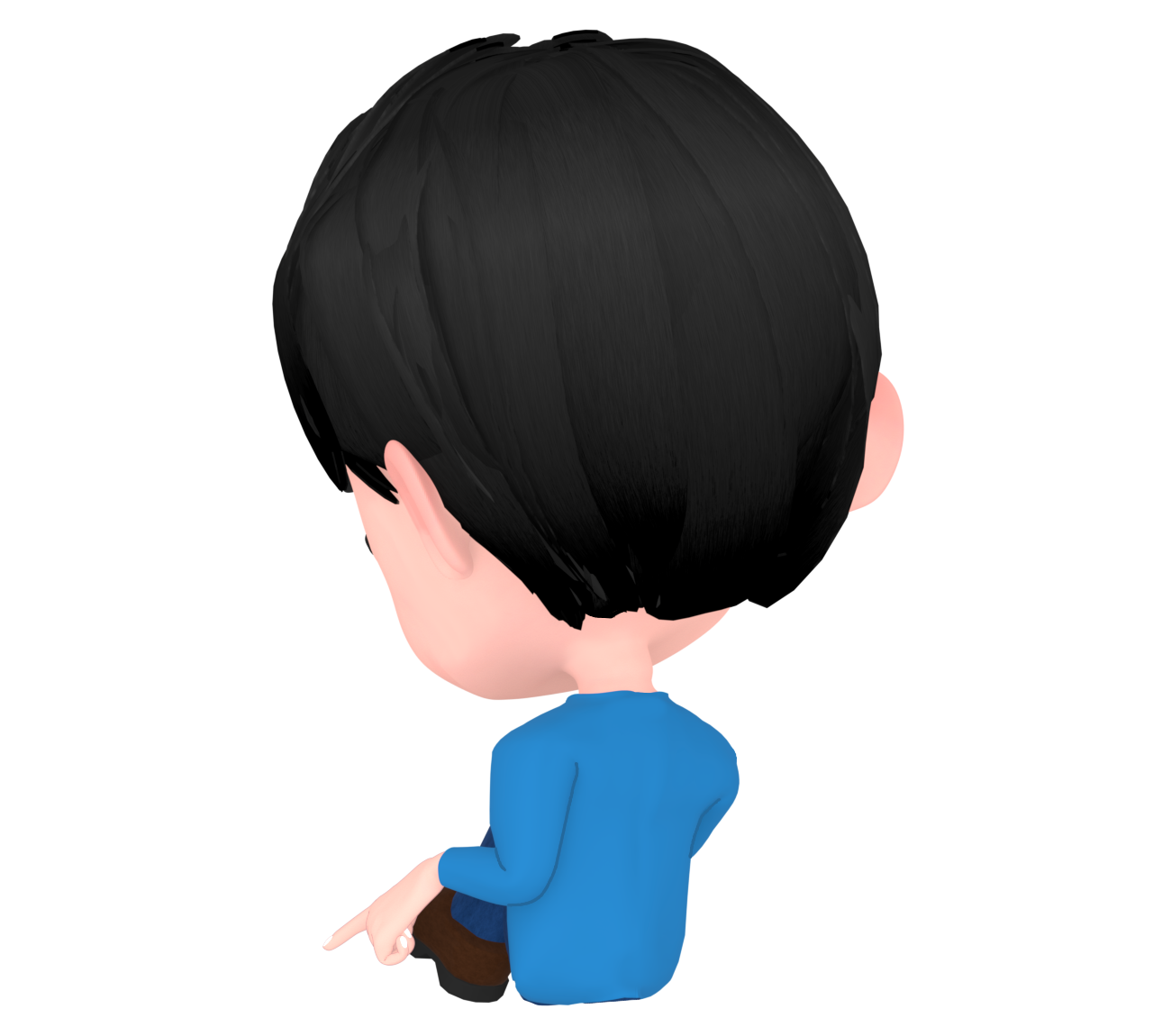へこんでいる男性のイラスト