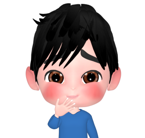 笑いをこらえる男性のイラスト