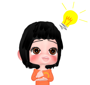 アイデアが閃いた女性のイラスト