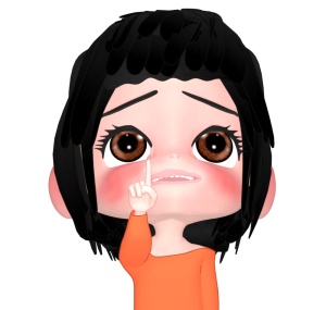 上空で何かを発見した女性のイラスト