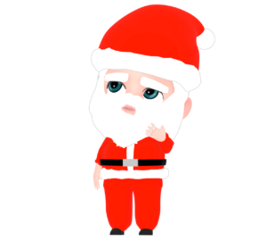 うっかりしていたサンタクロースのイラスト