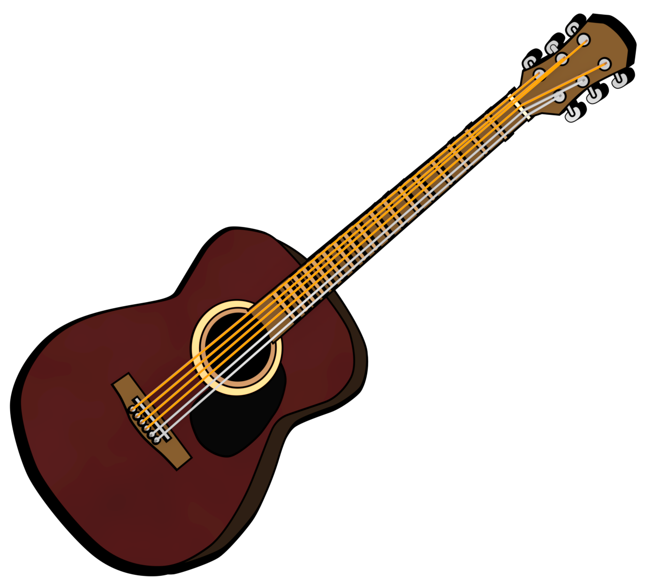 アコースティックギターのイラスト
