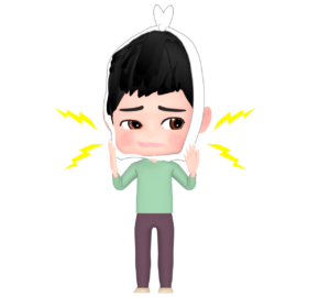 大人のおたふく風邪のイラスト