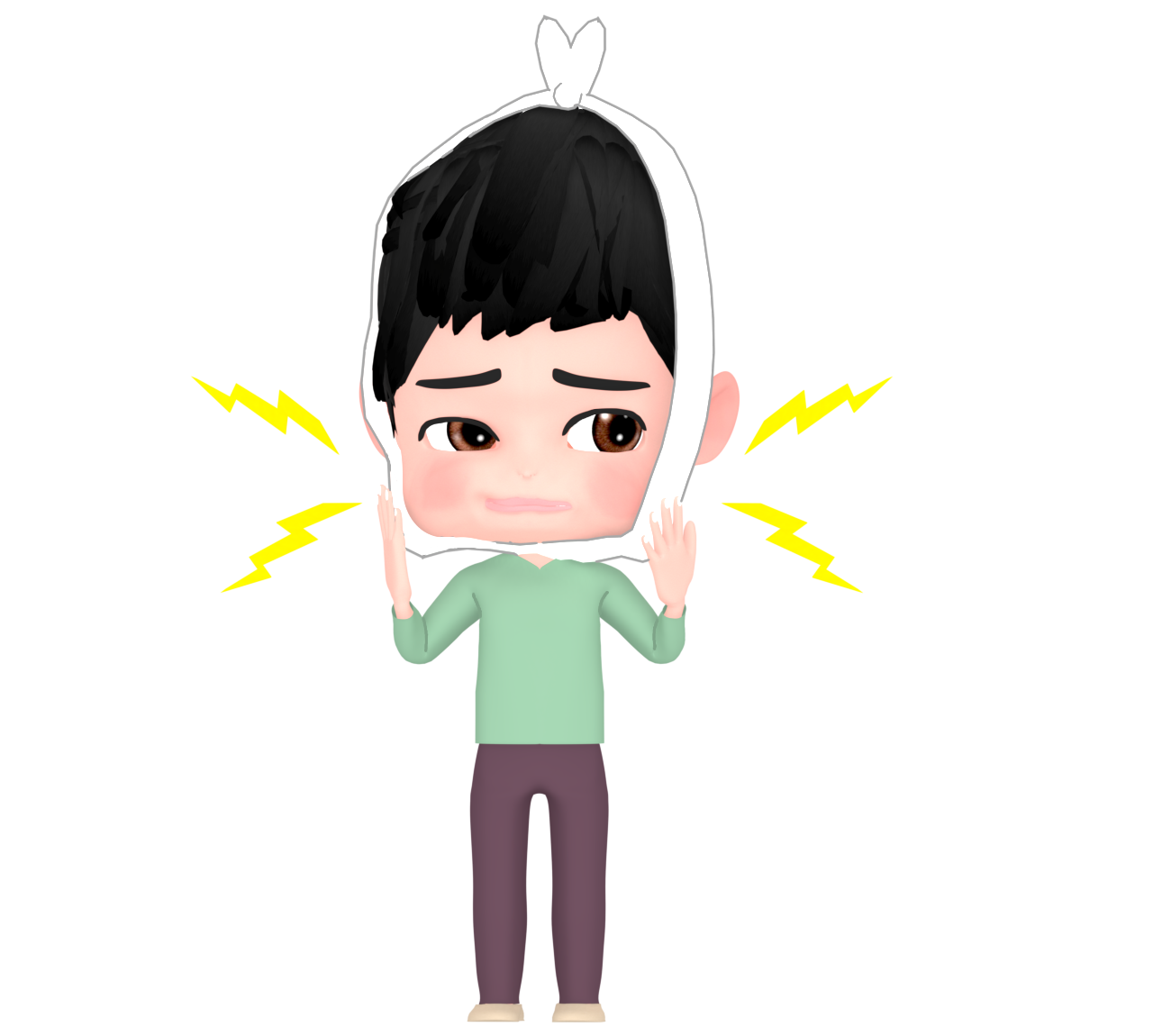 大人のおたふく風邪のイラスト