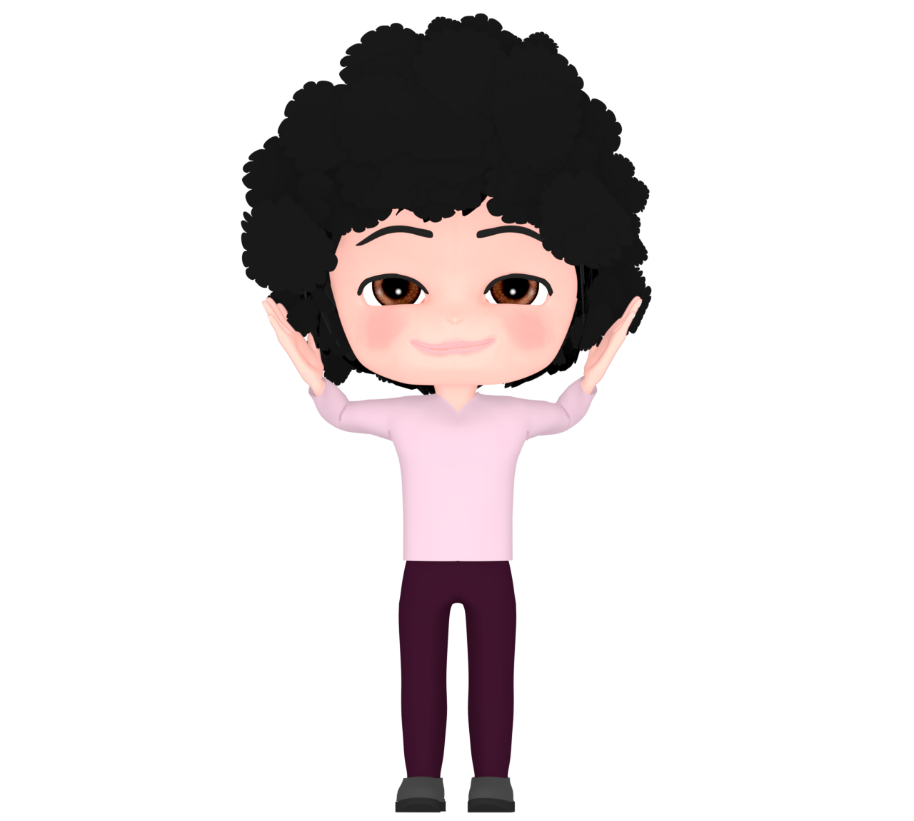 アフロヘアーのイラスト