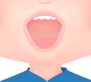 「あ」と言う口のイラスト