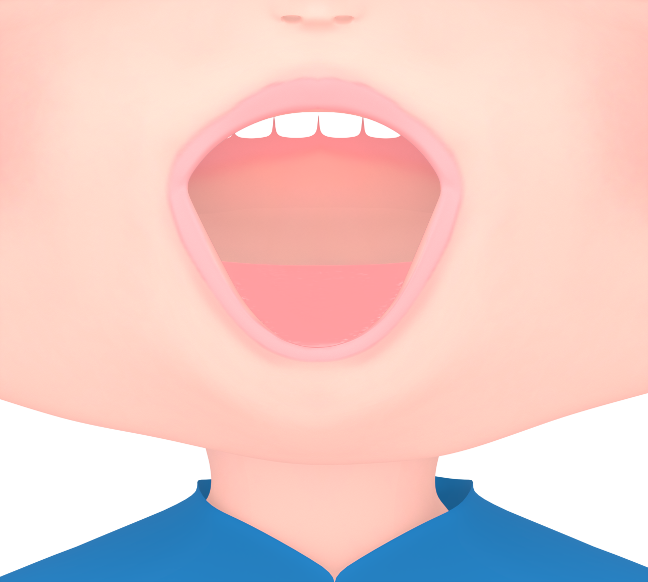 「あ」と言う口のイラスト