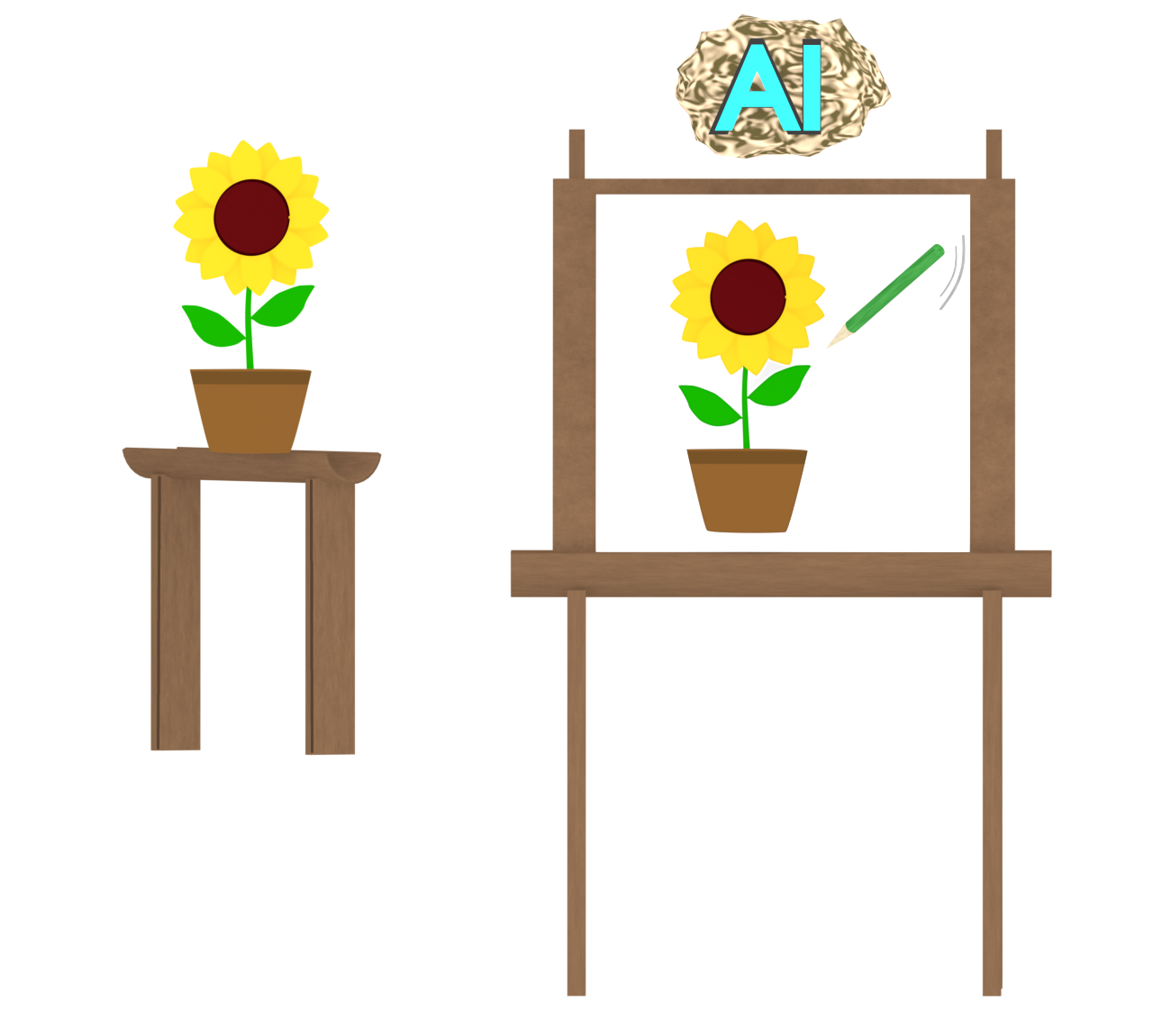 AIが描く絵のイラスト