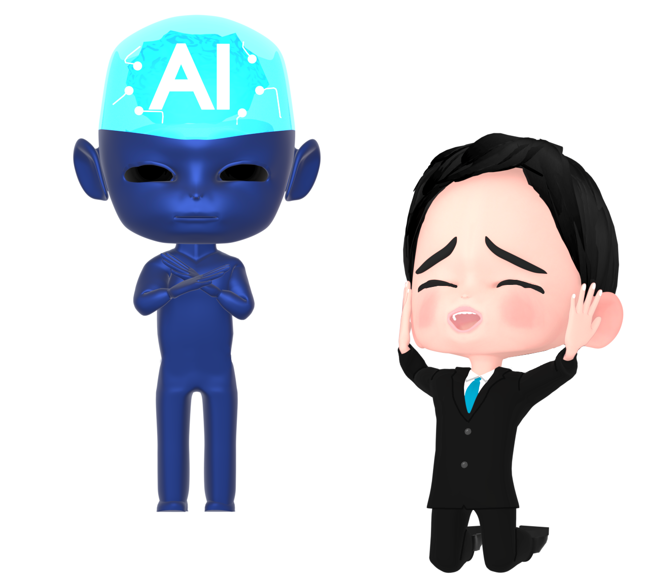 AIに仕事を奪われるイラスト