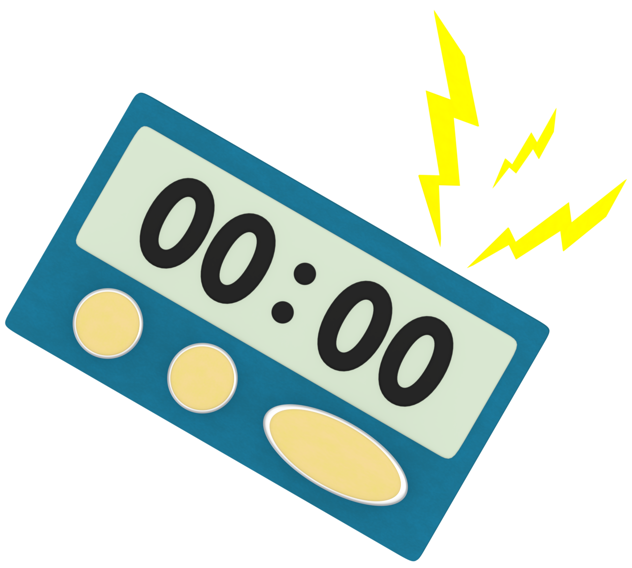 アラームが鳴るキッチンタイマーのイラスト