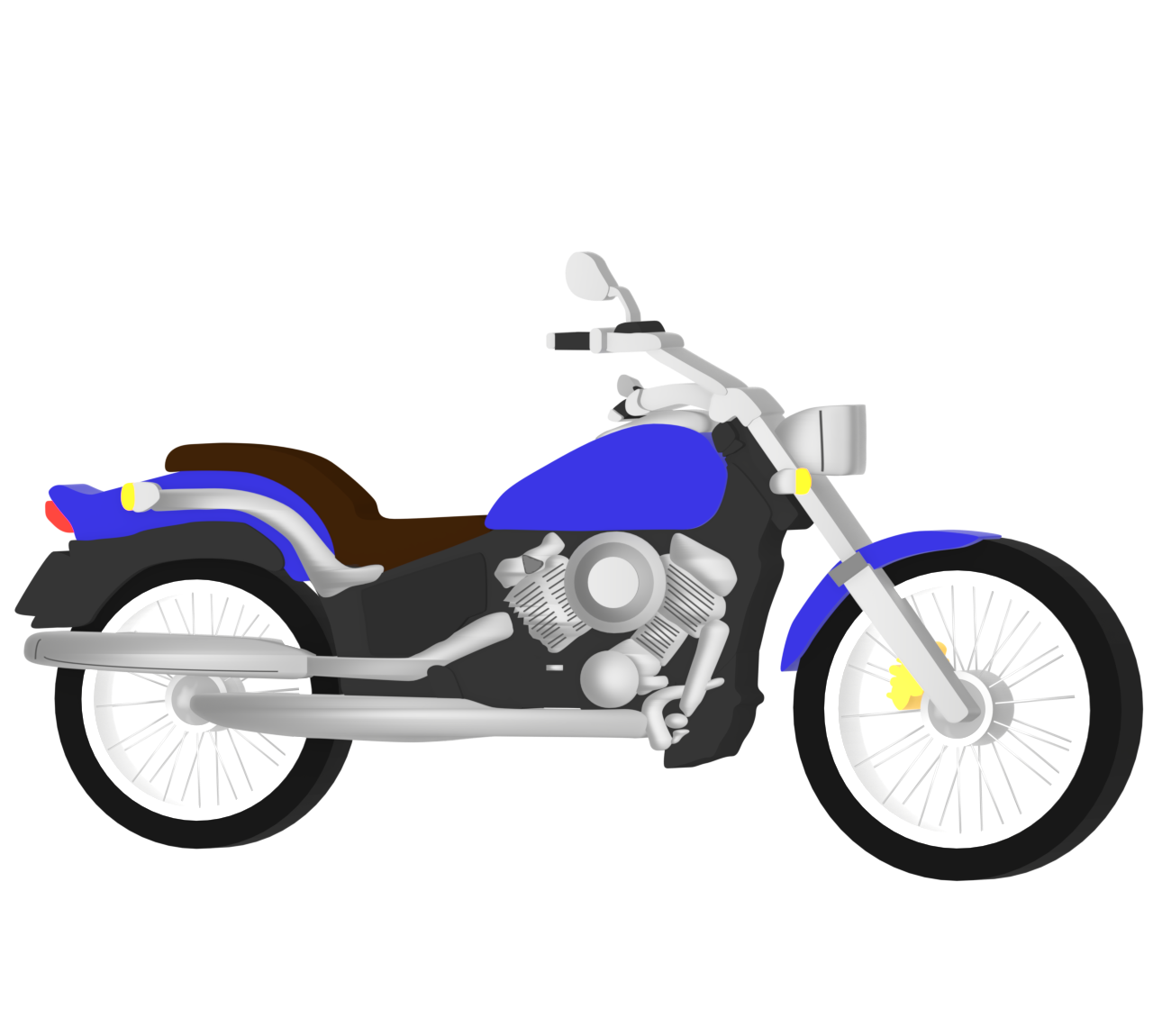 アメリカンバイクのイラスト