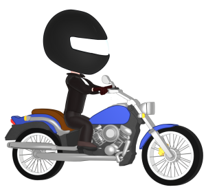 アメリカンバイクでツーリングをするイラスト