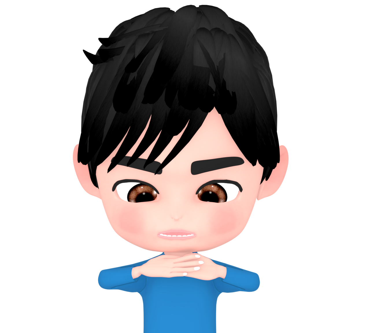 気持ちが高ぶる男性のイラスト
