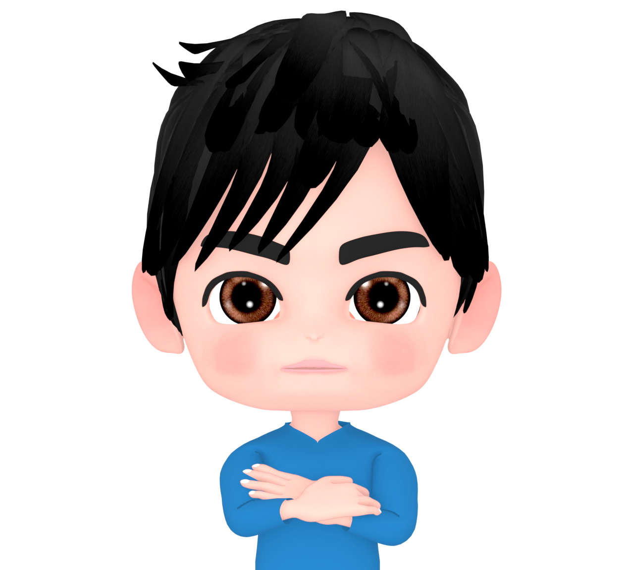 腕を組んで怒る男性のイラスト