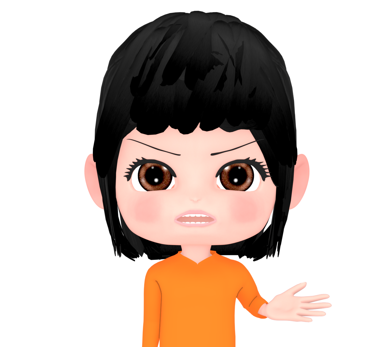 怒る女性のイラスト