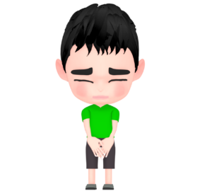 謝る男の子のイラスト