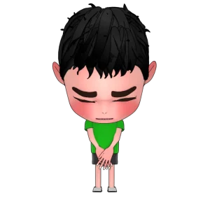 謝る男の子のイラスト