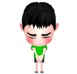 謝る男の子のイラスト