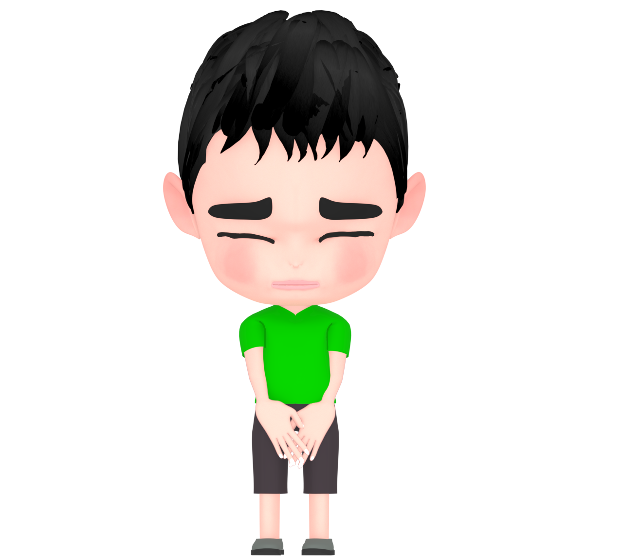 謝る男の子のイラスト