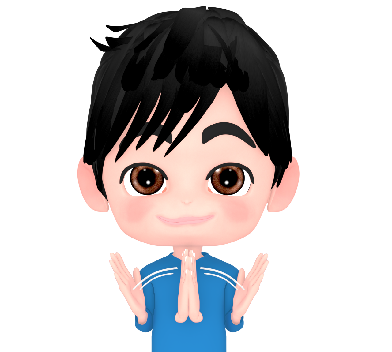 拍手をする男性のイラスト