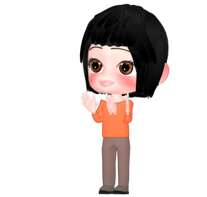 拍手をする笑顔の女性のイラスト