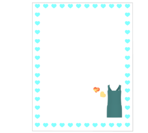 エプロンとクッキーが描かれたホワイトデーのテンプレート