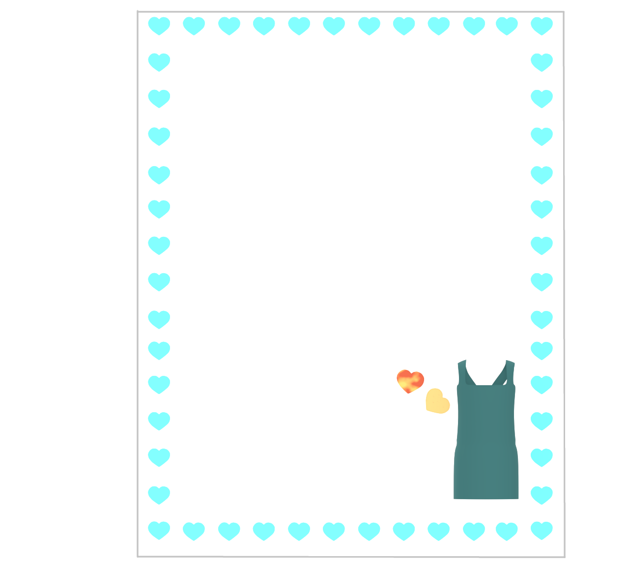 エプロンとクッキーが描かれたホワイトデーのテンプレート