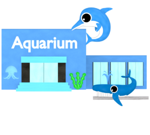 水族館のイラスト