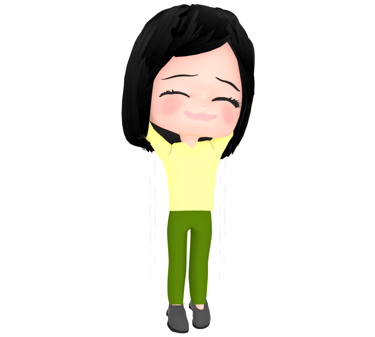 腕のストレッチをする女性のイラスト