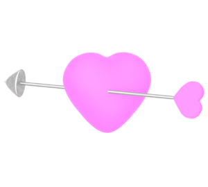 矢が刺さったハートのイラスト