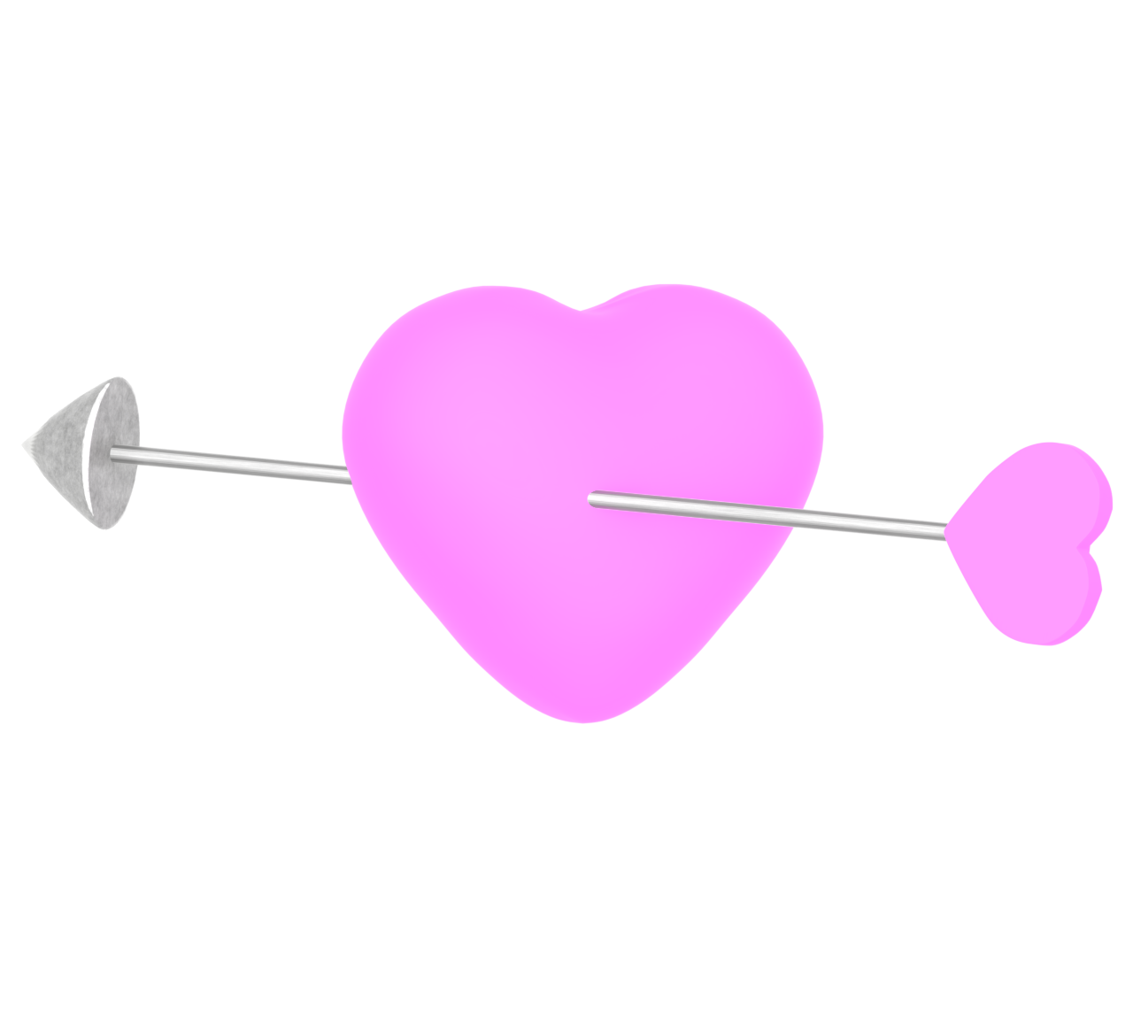 矢が刺さったハートのイラスト